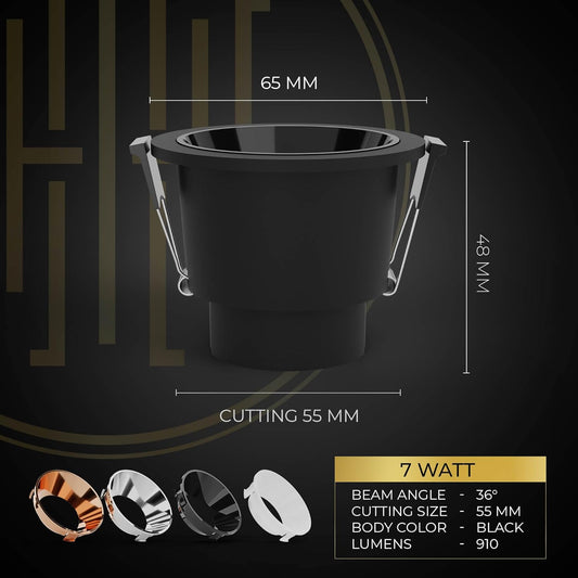 Alpha Series Concealed COB Spotlight Recessed Ceiling LED Light